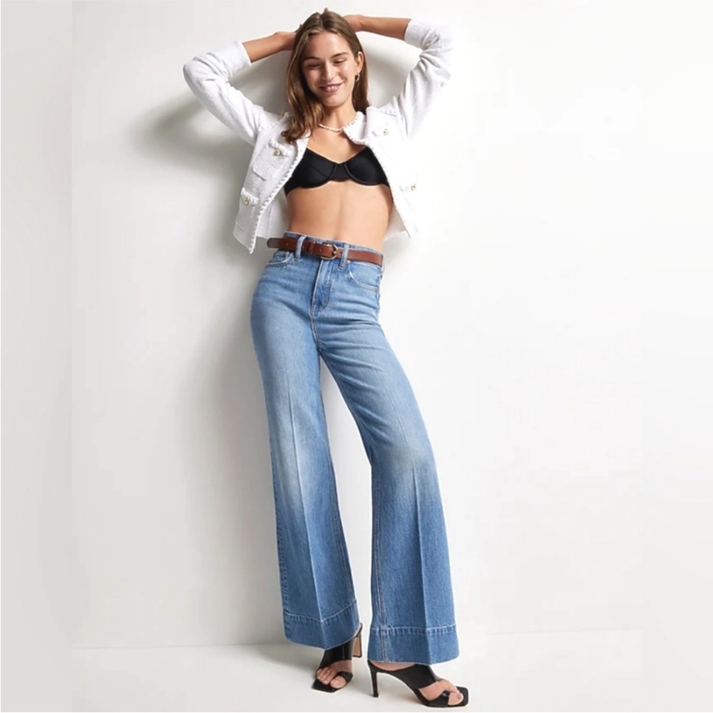 J. Crew high waisted Wide Leg trouser Jeans - Picture 6 of 8